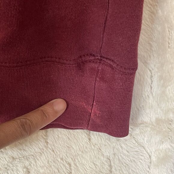 Stussy No. 4 Pullover Hoodie Y2K Burgundy Sz M Made In USA Please Read - Picture 7 of 14